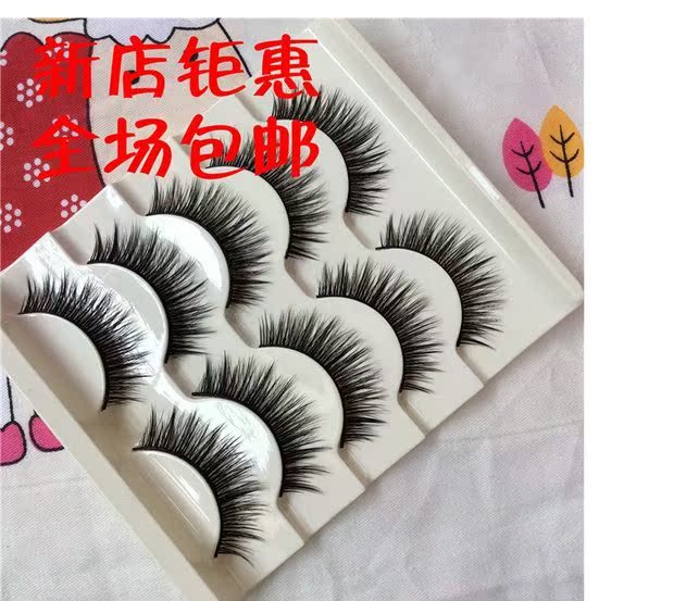 Lông mi giả 3d mô hình siêu nhiên dày và chua mô phỏng lông mi nhân tạo người mới bắt đầu mạng đỏ phần dài COS mi giả katun