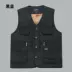 Mùa thu và mùa đông trung niên vest nam cỡ lớn xuống cotton vest nam lỏng lẻo trung niên dày vest ấm vest trung niên Áo vest cotton