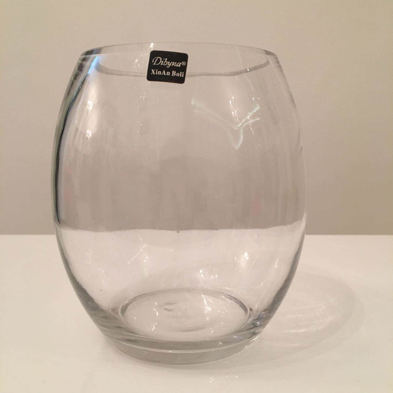 Glass vase simple vase transparent goose egg hydroponic plant green radish rich bamboo flower arrangement vase transparent