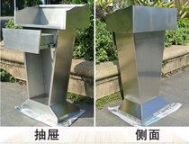 Stainless Steel Lecture Desk Reception Desk Speaking Desk Multifunction Welcome Bentdesk Security Guard Duty Consultation Desk Stand Guard Desk Desk