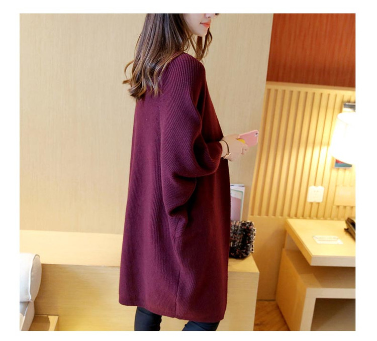 women s loose thickened Mid-length knitted coat nihaostyles clothing wholesale NSBY76853