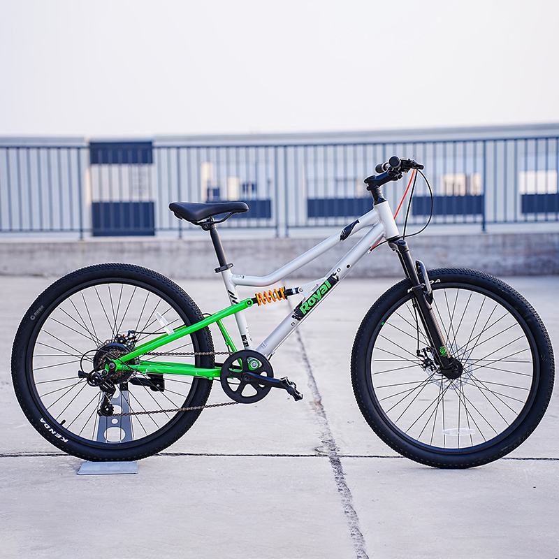 [Double Suspension] Roybaby Rs7 Mountain Bike with Full Suspension, Outdoor Off-Road Soft-Tail Variable Speed Bicycle