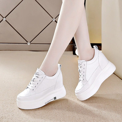 Hong Kong tidal shoes 2023 fourth season small white shoes increased the thickness of 10 cm single shoes and casual sneakers