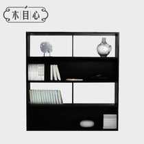 New Chinese style solid wood bookshelf Modern simple Bogu frame free combination bookcase Zen water curved willow furniture customization