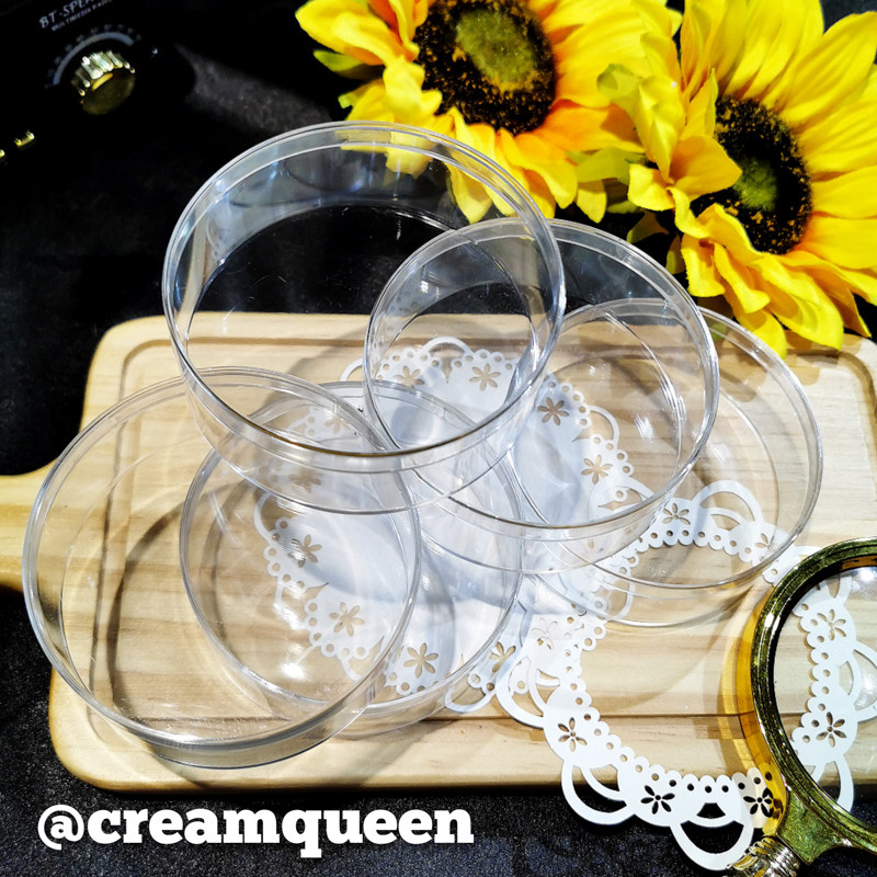 Round high penetration thickened 110ml plastic box DIY frothing glue split charging storage containing finishing tank