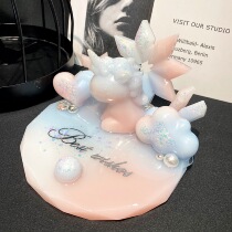 Cute Teenage Girl Hearts Unicorn Base Silicone Mold Die DIY Crystal Drop Glue Cream Queen Cell Phone Bracket Pendant