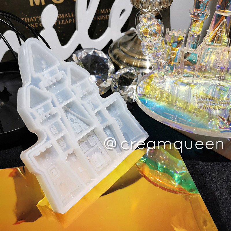 Mesh red splice building block castle free of polished mirror translucent silica gel die DIY drop glue UV glue hand soap