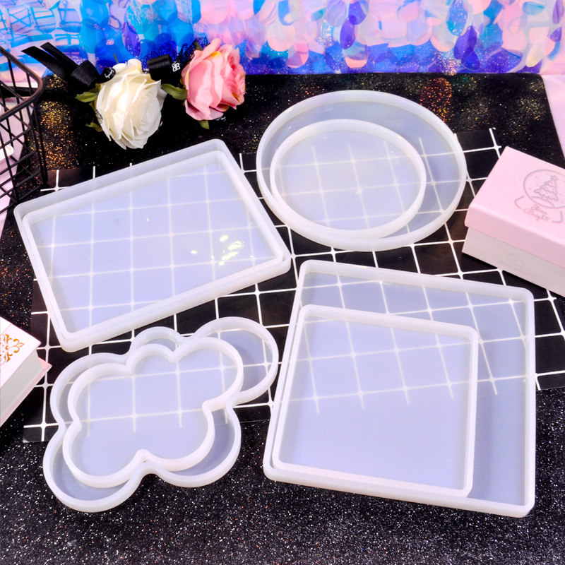 Common large-scale base silicone mold rectangular round cloud love DIY crystal gel