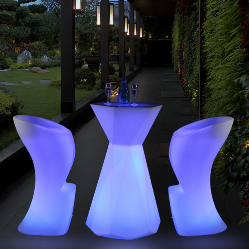 led luminous furniture bar table and chairs high table bar table combination creative modern outdoor waterproof KTV coffee table