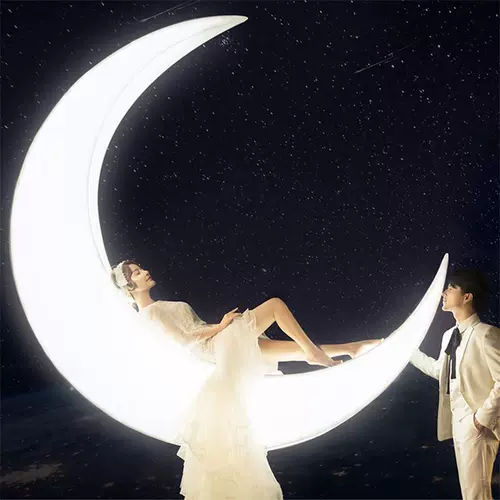 Сеть красный свет лунный свет брак на открытом воздухе водонепроницаемый полумесяц солнечный сад парк торговый центр