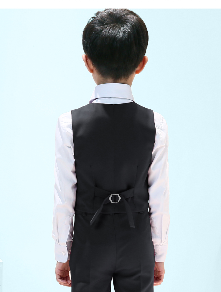 Trang phục trẻ em phù hợp với cậu bé catwalk show cậu bé vest mùa hè hoa cô gái nhỏ chủ trang phục piano quan ao tre em
