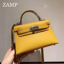 French ZAMP special cabinet womens bag pop new sweet and genuine leather 100 hitch hand Kylie bag net red slanted satchel