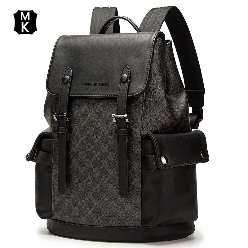 mk backpack men's backpack 2022 new fashion casual computer bag men's leather shoulders large-capacity travel bag trend