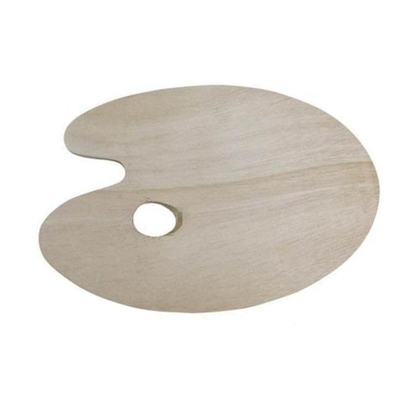 Premium Wooden Palette Oval wooden palette Oil Painting pan Oil painting Paint Oil Paintbrush 