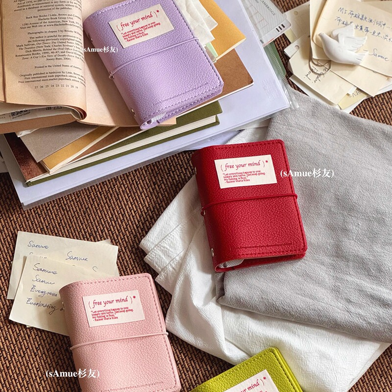 Shanyou M5 Fabric Label Design Soft Leather Loose-Leaf Notebook Diary Pocket Notebook