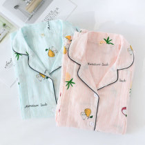 Hipster cotton gauze moon clothing thin postpartum maternal nursing home clothing nursing home clothing feeding pregnant womens pajamas