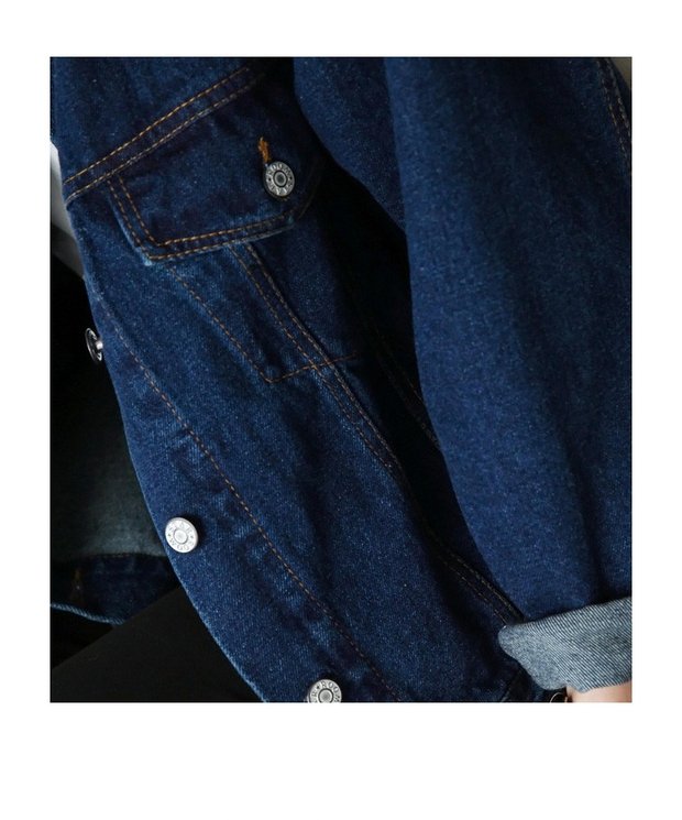 Mùa thu nữ ngắn phần phiên bản Hàn Quốc của đồng phục bóng chày lỏng lẻo Quần áo denim gió BF BF - Áo khoác ngắn áo khoác dạ nữ ngắn