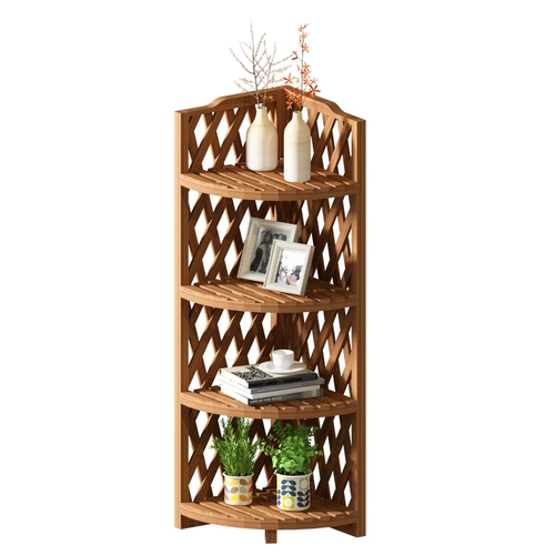 Цветочная стойка Сплошная древесина Внутренняя и наружная многослойная анти -коррозионная цветочная полка.