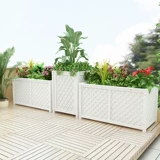 Маленький двор цветочный ящик анти -коррозион прямоугольный большой балкон посадка овощной горшка горша