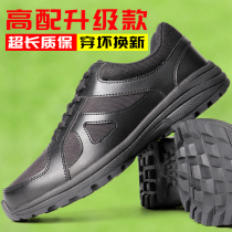 New style training shoes mens black ultra-light running shoes summer mesh fire physical training shoes migrant workers construction site rubber shoes