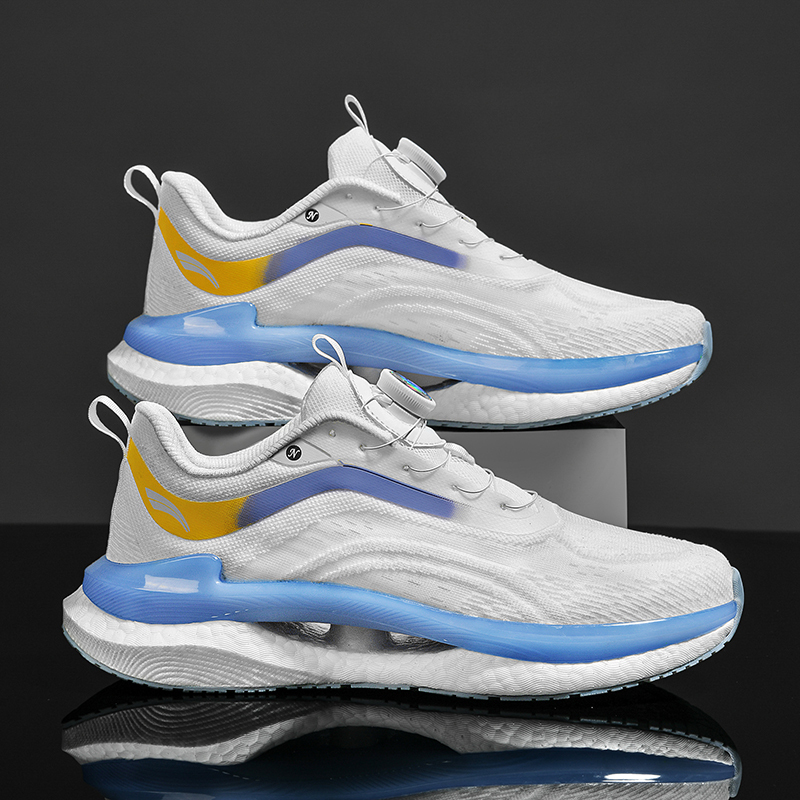 Professional Badminton Shoes for Men, Summer Breathable Twist-Button Youth Sports Competition Training Tennis Table Tennis Shoes