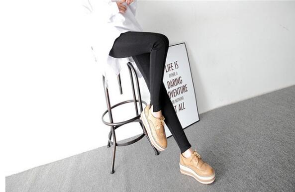 Mùa xuân và mùa thu cotton chia ngã ba quần legging thể thao phụ nữ mặc quần mỏng màu đen là quần thun co giãn mỏng quần legging cao cấp