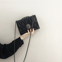 La mode French niche bag 2020 female bag Western style net red pleated chain messenger bag female soft leather bag