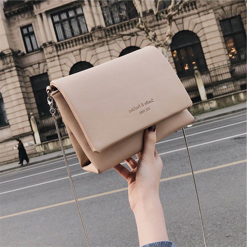 Leather small net red black bag female senior sense foreign style simple chain fashion versatile crossbody soft leather