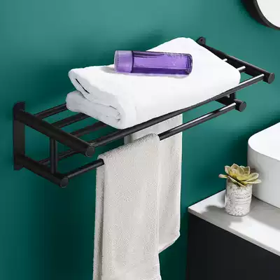 Towel Rack-Free Powder Room Bathroom Holder Wall-Mounted Toilet Toilet Toilet Towel Rack Stainless Steel 304