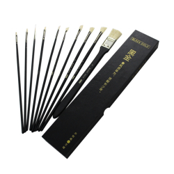 10支初学者高分卷油画勾线扇形笔色彩笔画笔