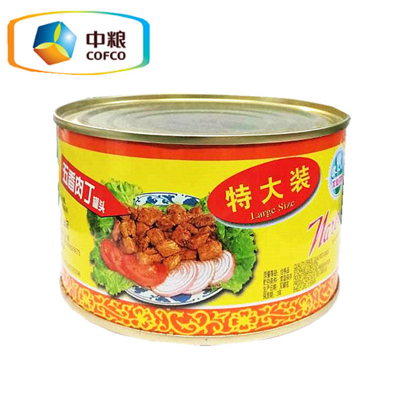 水仙花牌五香肉丁380g 3罐中糧肉罐頭盒方便即食港式飯廳泡麵用料