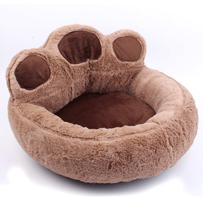 Teddy small dog kennel removable and washable four seasons universal pet mat autumn and winter bear paw pet den dog mat cat den