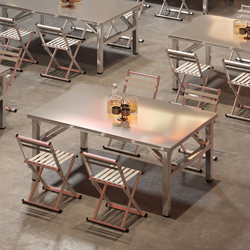 Stainless Steel Folding Table Night Market Food Stall Commercial Barbecue Table Outdoor Portable Rectangular Folding Table
