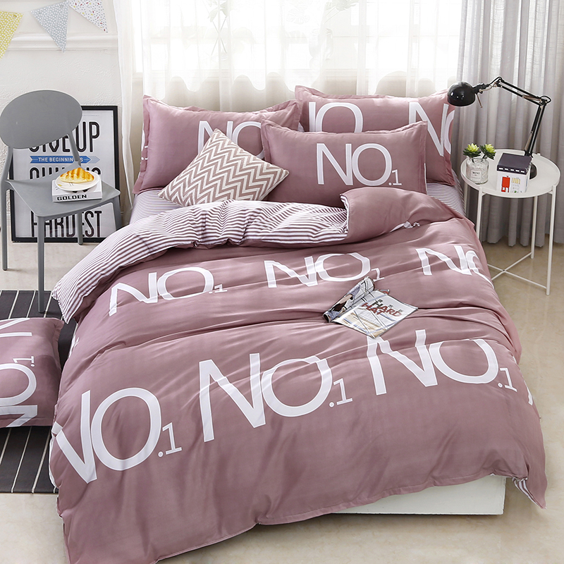 Khăn trải giường sinh viên đơn lẻ 1,2 m tờ đơn 3 miếng bông bìa đôi 1,8m chăn bao gồm bốn bộ drap giường 1mx2m