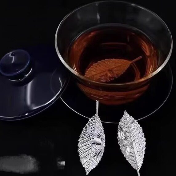 足银999泡茶银叶纯银雪花泡水煮酒器具软化水质银泡茶专用-Taobao-Tmall