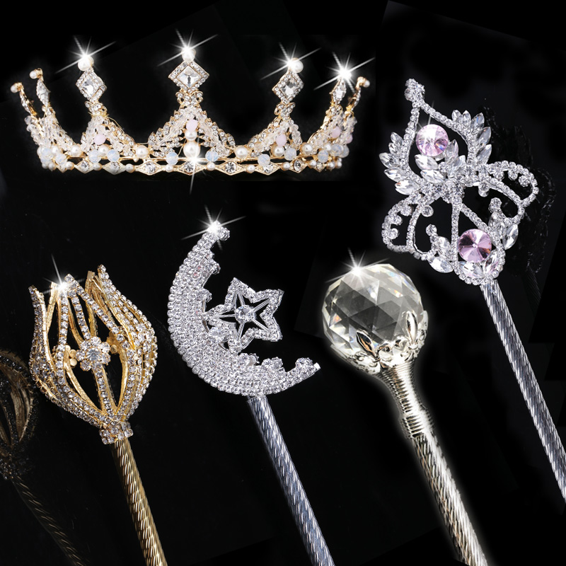 Princess crystal magic wand scepter walking stick girl show Angel adult props little girl children fairy stick