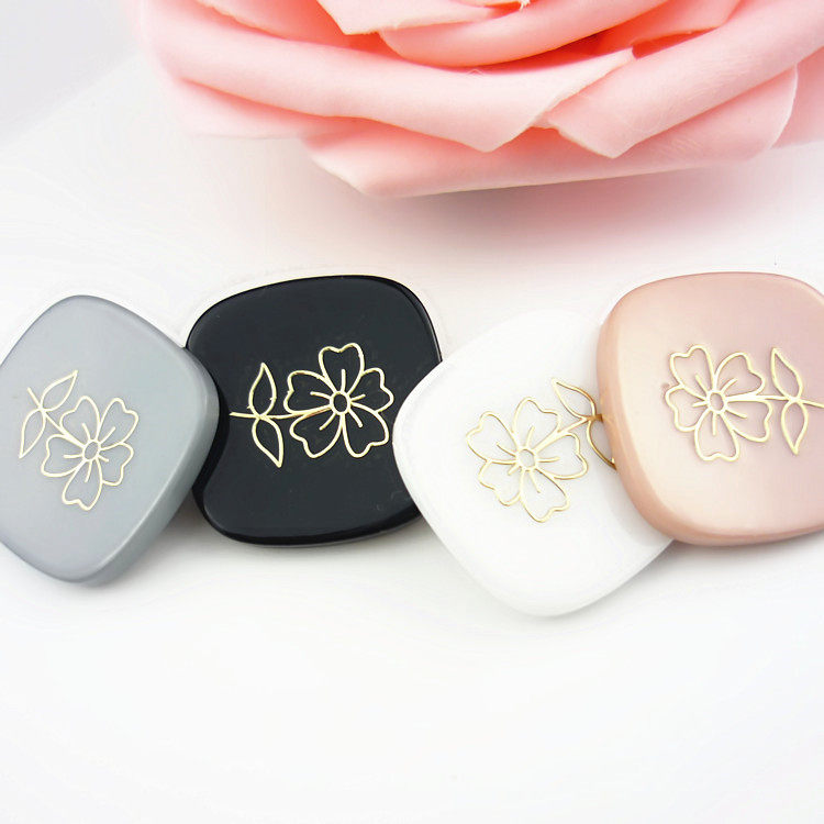 Resin square button quartet button for cashmere coat coat double-sided clothes suit sweater button