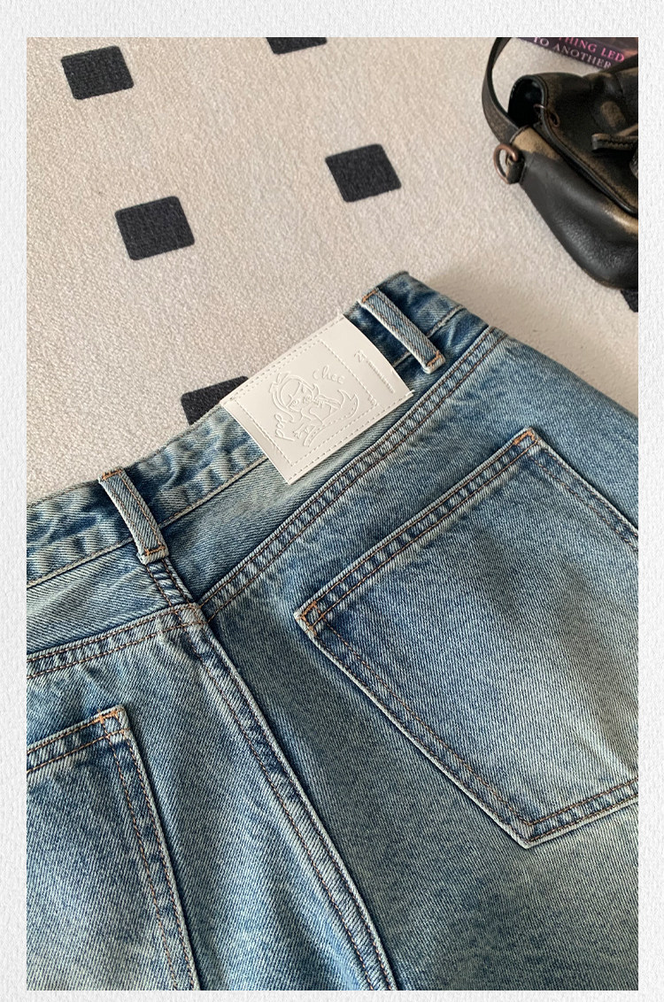 popchee | Белые женские baggy | Американские свободные широкие джинсы! Универсальный хит в стиле ins