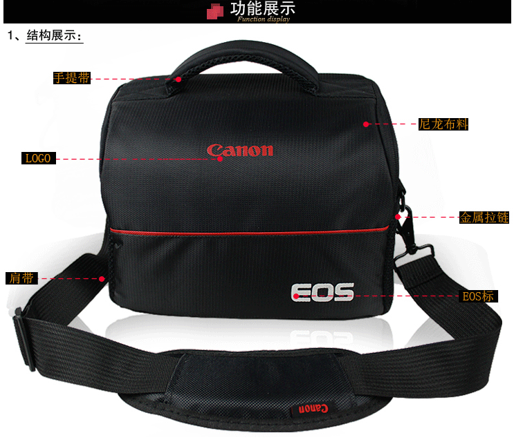 Túi máy ảnh Canon DSLR 600d 60d 700d 650d 6d 70d 5D35D25DSR túi máy ảnh một vai - Phụ kiện máy ảnh kỹ thuật số túi đựng máy ảnh chống nước