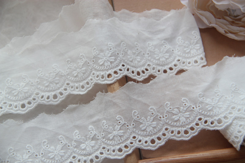 D25 handmade diy lace lace embroidered lace accessories cotton cloth embroidered clothing window fabric lace with lace width 5cm
