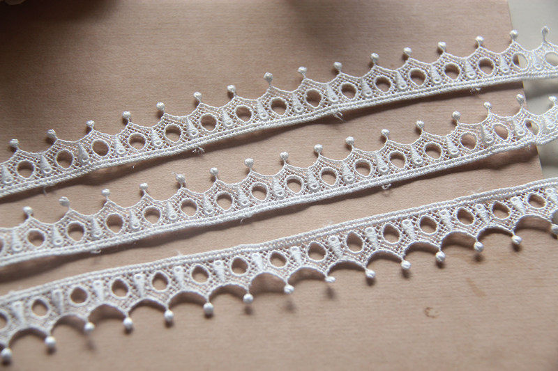F17F6 Day Edition Handmade Clothing Accessories Lace Water Soluble Silk Thread Crown Hollowed-out Embroidered Lace Width 2cm