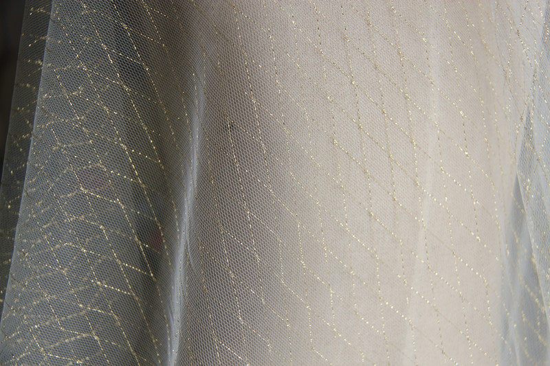 Nichiren clothing fabric Gold thread white background black background mesh lace fabric Dress fabric Width 1.5 meters