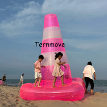 pvc inflatable road cone cone bucket parking traffic cone bucket roadblock pile safety warning cone ice cream bucket inflatable mold
