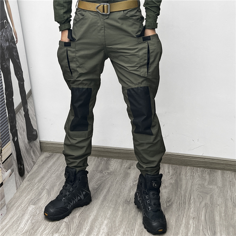 Male Spring Autumn Outdoor Tactical Tooling Multi-Pocket Bunch Foot Pants Collection Foot Waterproof Straight Commute CS Anti-Shave Little Feet-Taobao