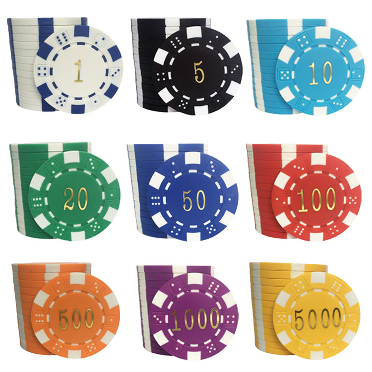 ABS Hot Stamping Chips Texas Hold'em Chips Baccarat Mahjong Chips Support Customization