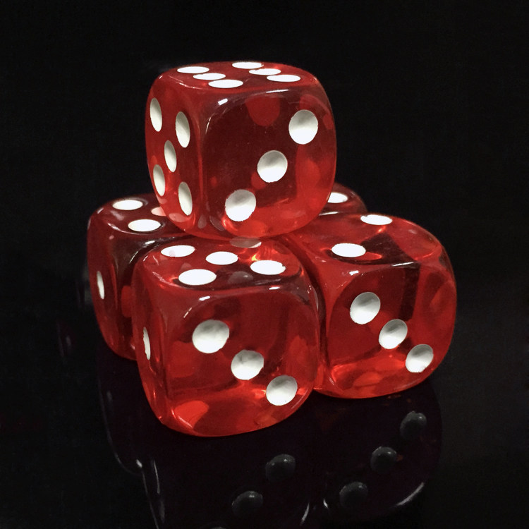 High grade red acrylic transparent color dice sieve bar KTV special acrylic color