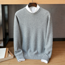 2021 autumn and winter New round neck pure cashmere sweater men Business Leisure solid color pullover sweater 100% cashmere