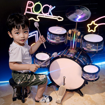 Drum set for children beginners toy musical instrument jazz drum male 3-6 years old baby playing drum home birthday gift