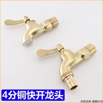4 minutes fast water faucet All copper ordinary household small water nozzle Outdoor balcony project public switch water nozzle