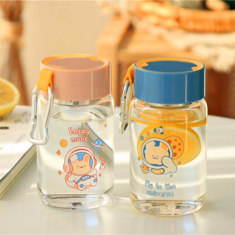 Portable glass cute simple water cup female students with tea leakage heat resistant and explosion-proof small cup